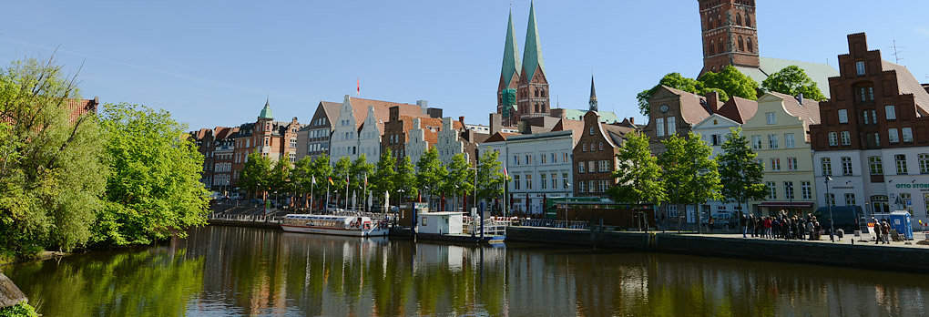 Ansicht der Untertrave in Lübeck